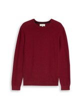 Sélectionné, Pull en maille de coton par Tom Tailor, rouge