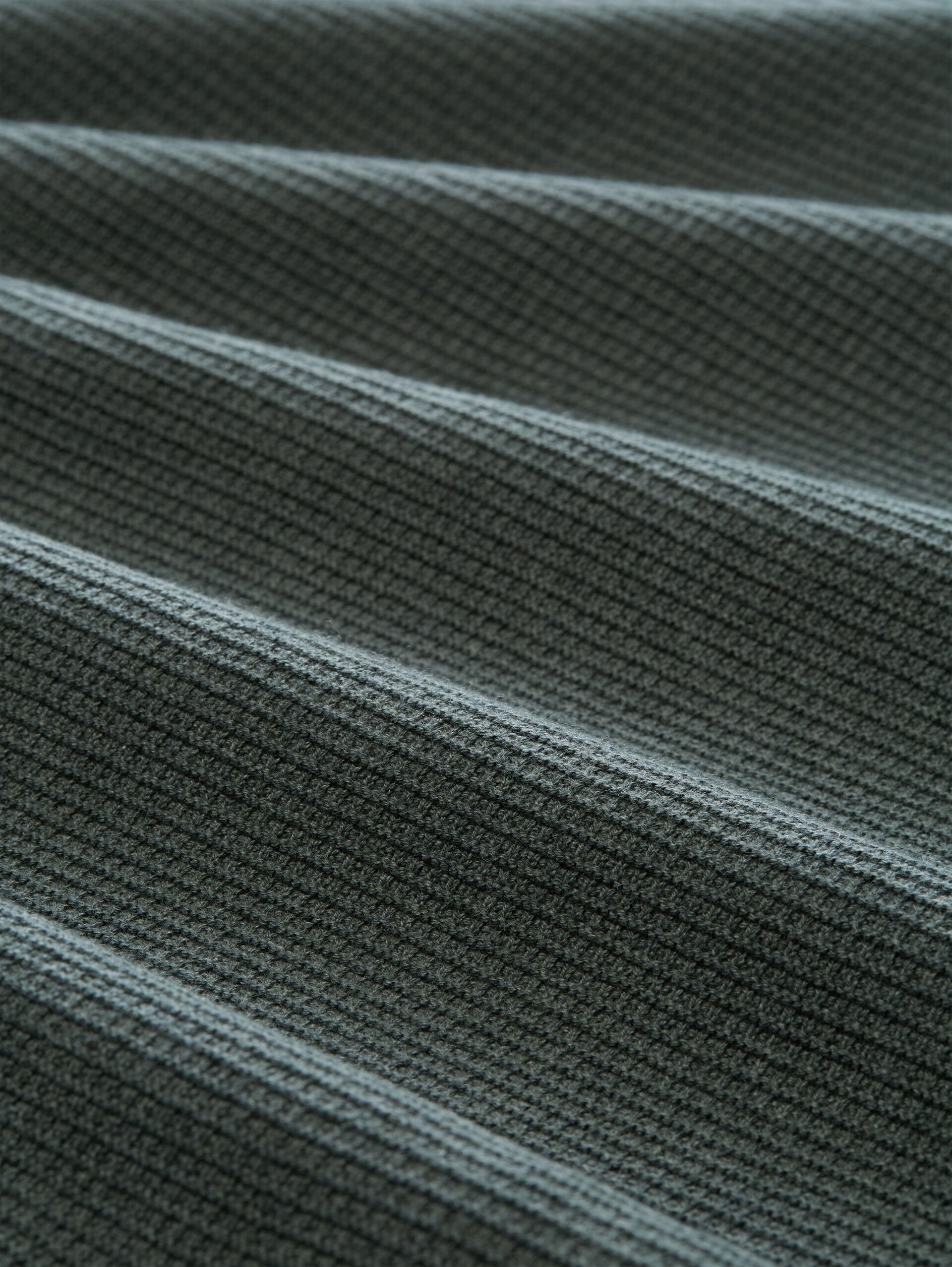 Gebreide trui met polokraag - darkest olive melange - Materiaalweergave