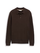 Geselecteerd, Gebreide trui met polokraag door Tom Tailor, bruin