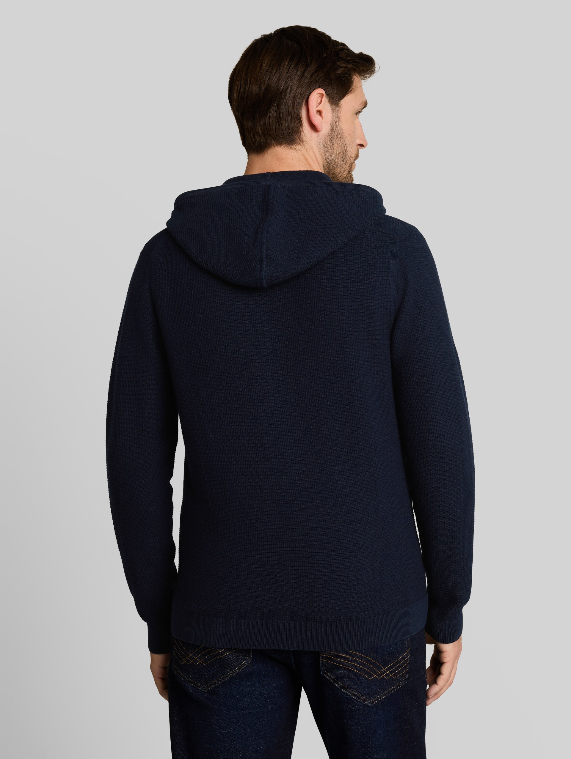 Strickjacke mit Kapuze - sky captain blue
