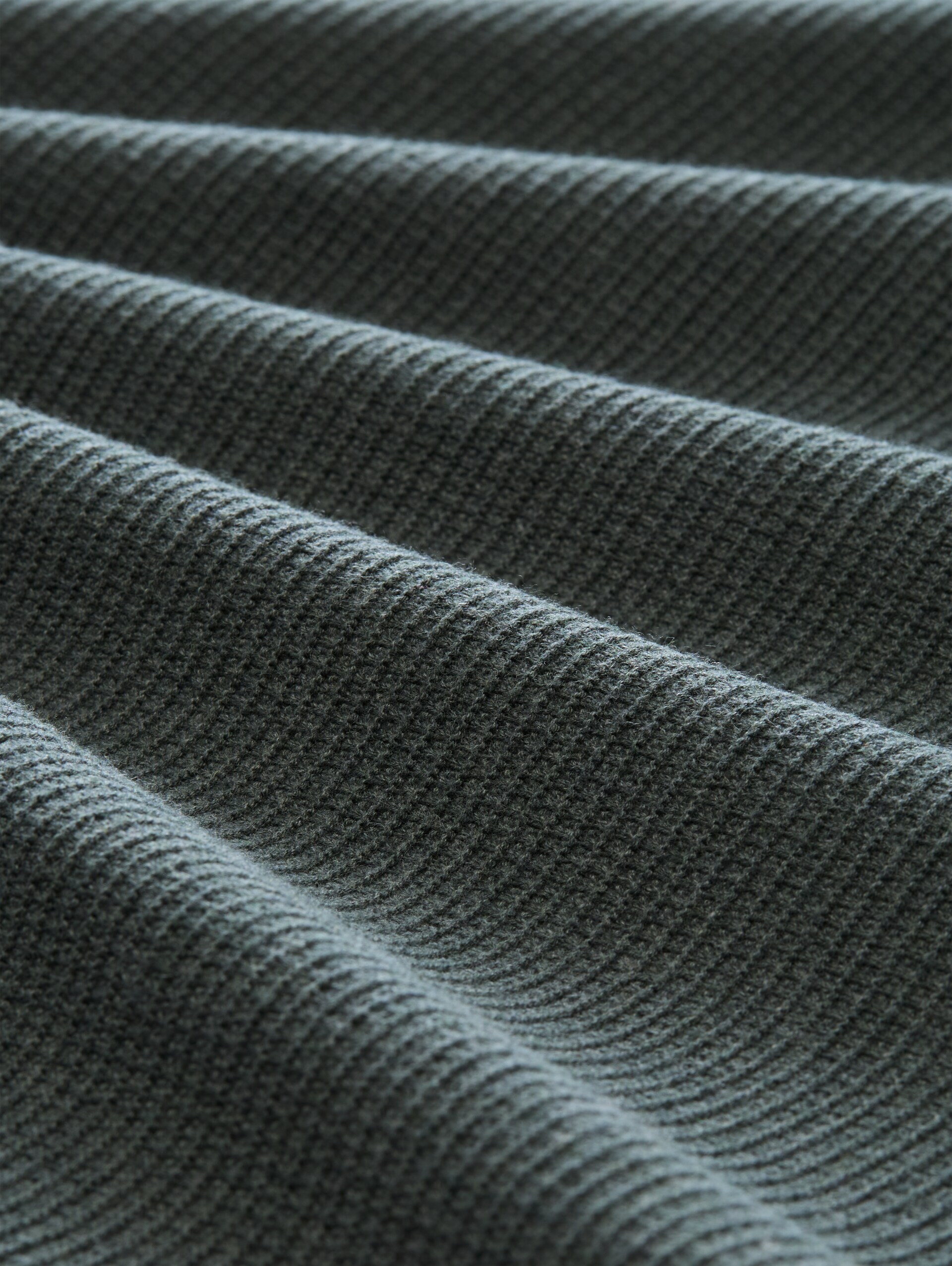 Strickjacke mit Kapuze - darkest olive melange - Material-Ansicht