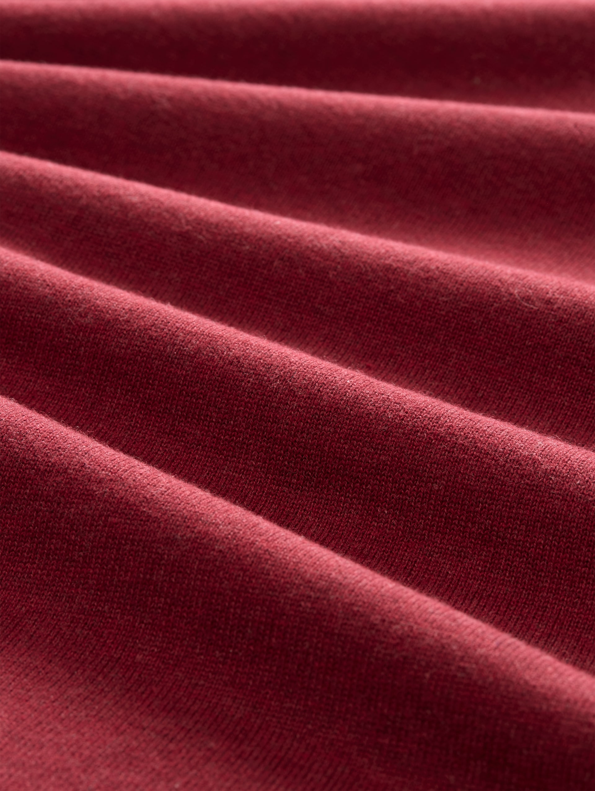 Troyer Strickpullover aus Baumwolle - carlet red melange - Material-Ansicht