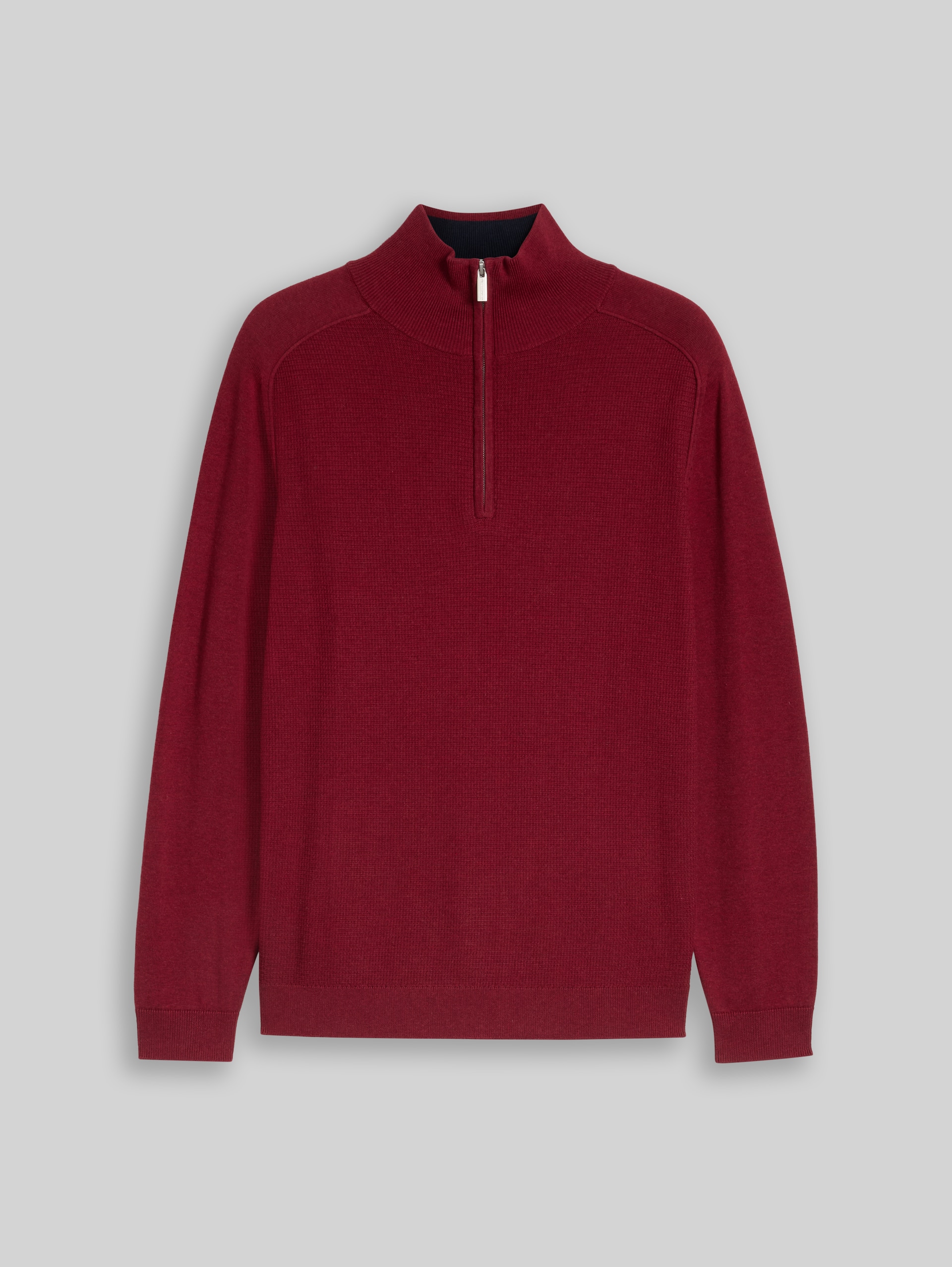 Troyer Strickpullover aus Baumwolle - carlet red melange