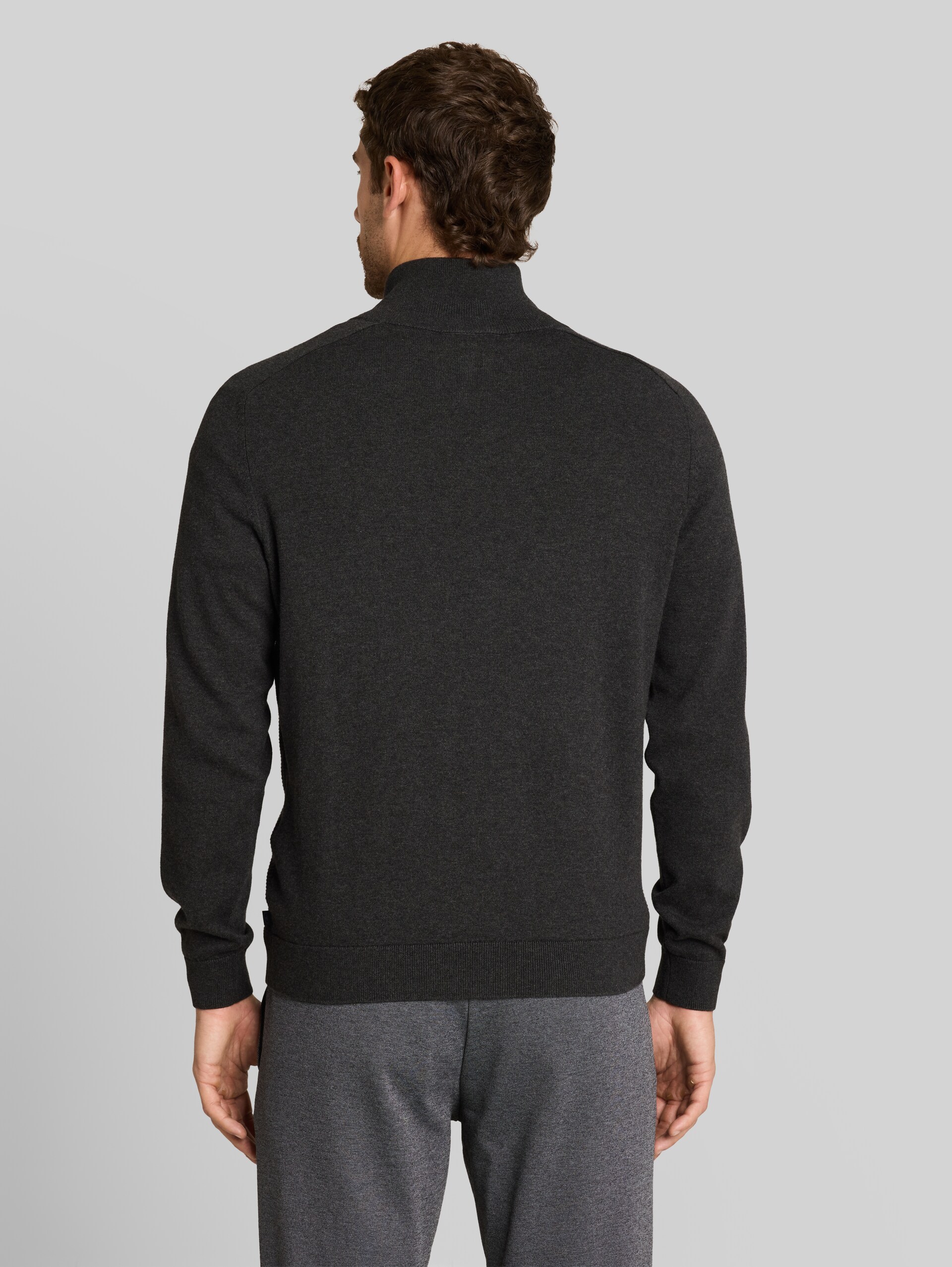 Cardigan en coton - Black Grey Melange