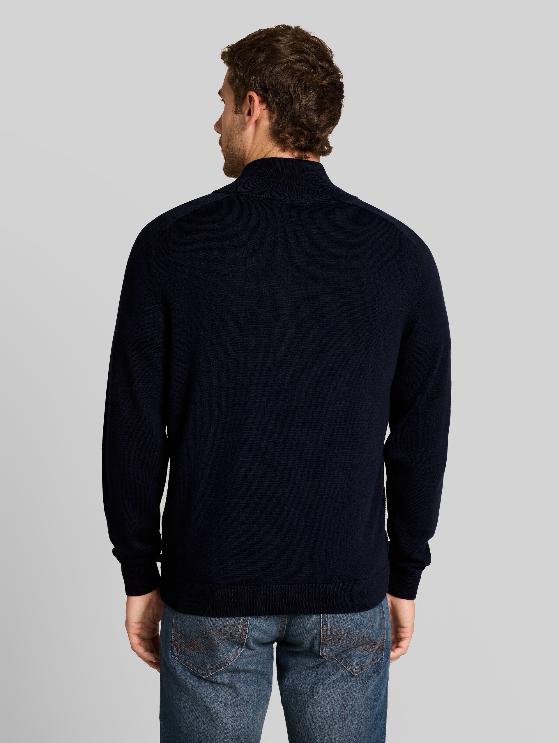 Strickjacke aus Baumwolle - sky captain blue