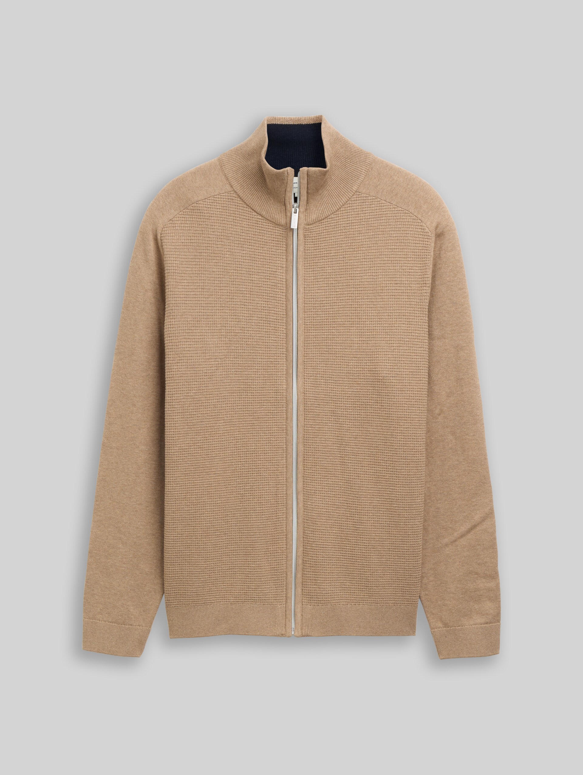 Strickjacke aus Baumwolle - hazel brown melange