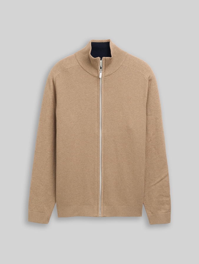 Strickjacke aus Baumwolle von Men, hazel brown melange