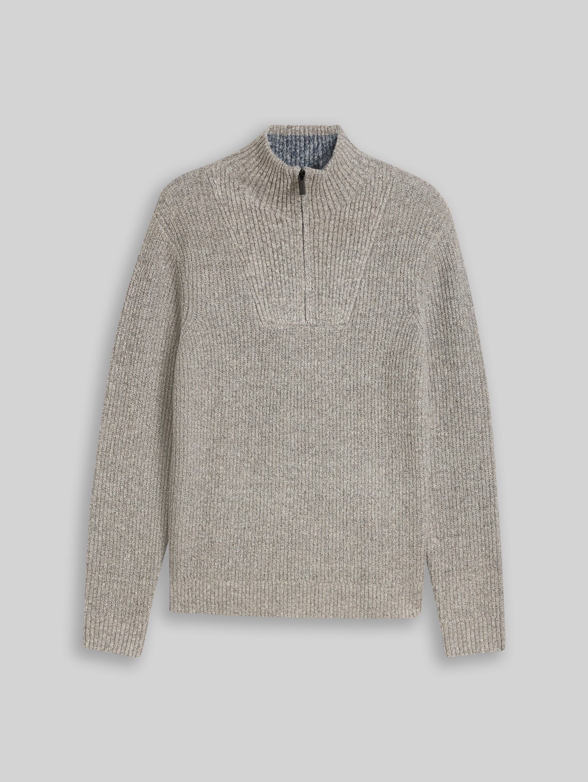 Troyer Strickpullover in Melange-Optik - beige white irregular mouline
