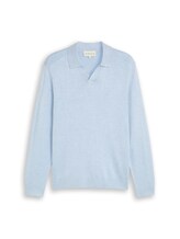 Ausgewählt, Strickpullover mit Polokragen von Tom Tailor, blau