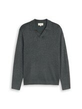 Nicht ausgewählt, Strickpullover mit Polokragen von Tom Tailor, grün