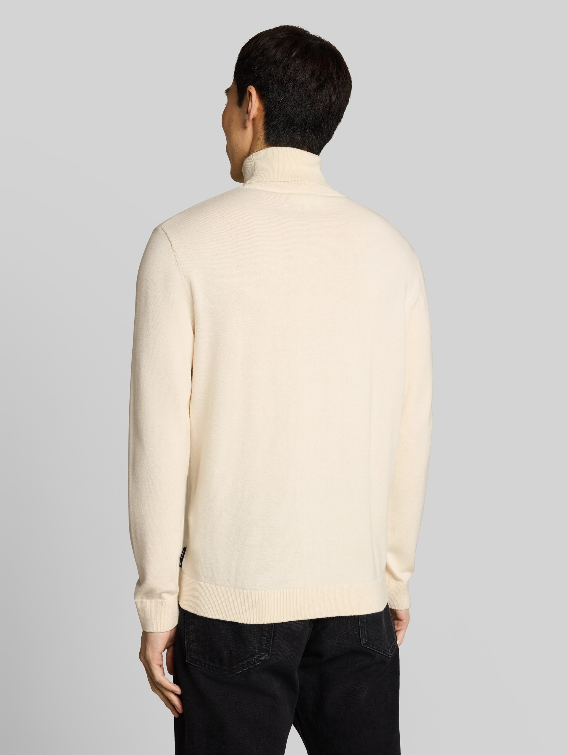 Rollkragenpullover aus Baumwolle - Gardenia White