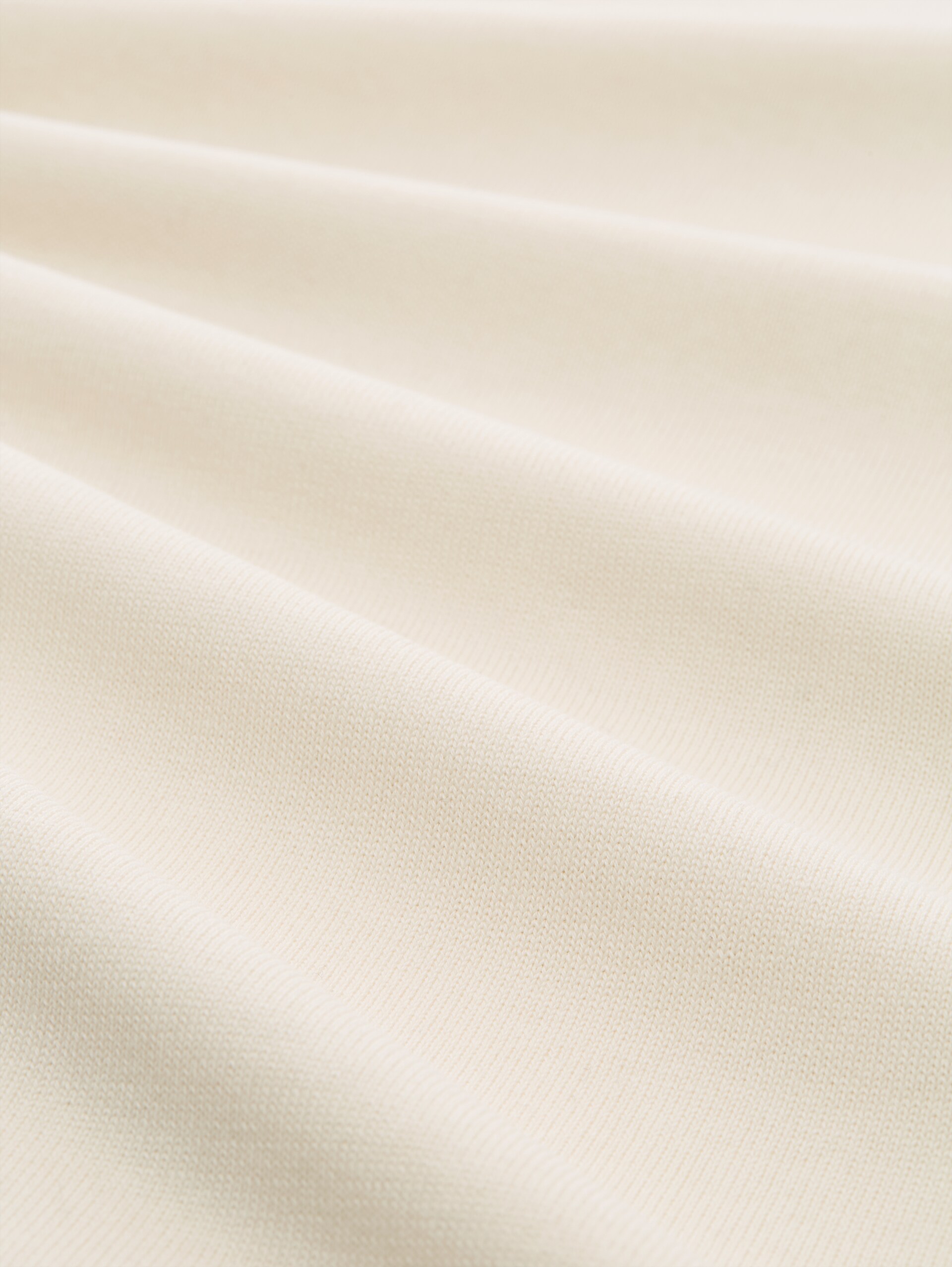 Rollkragenpullover aus Baumwolle - Gardenia White - Material-Ansicht