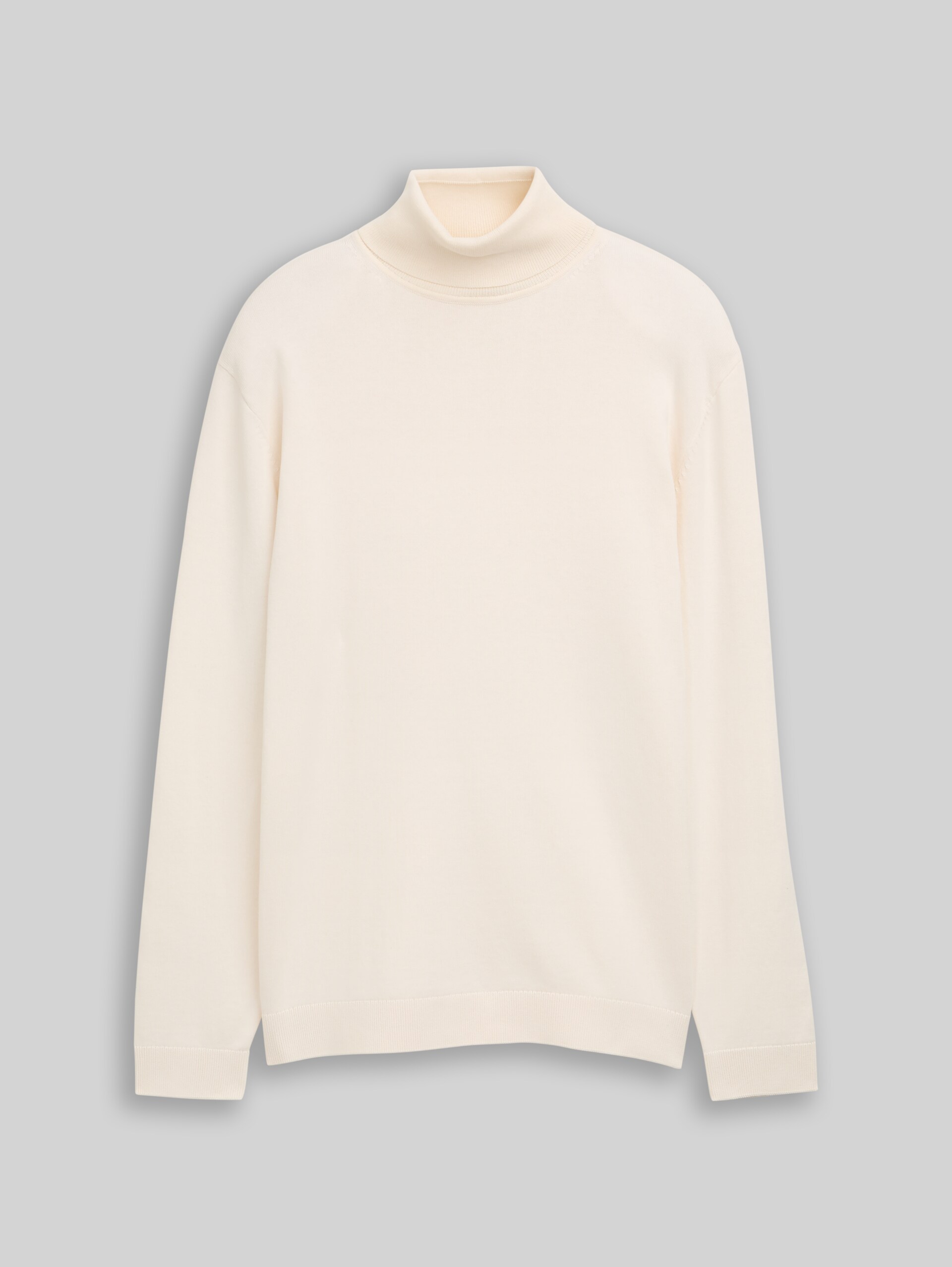 Rollkragenpullover aus Baumwolle - Gardenia White