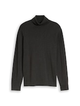Nicht ausgewählt, Rollkragenpullover aus Baumwolle von Tom Tailor, schwarz
