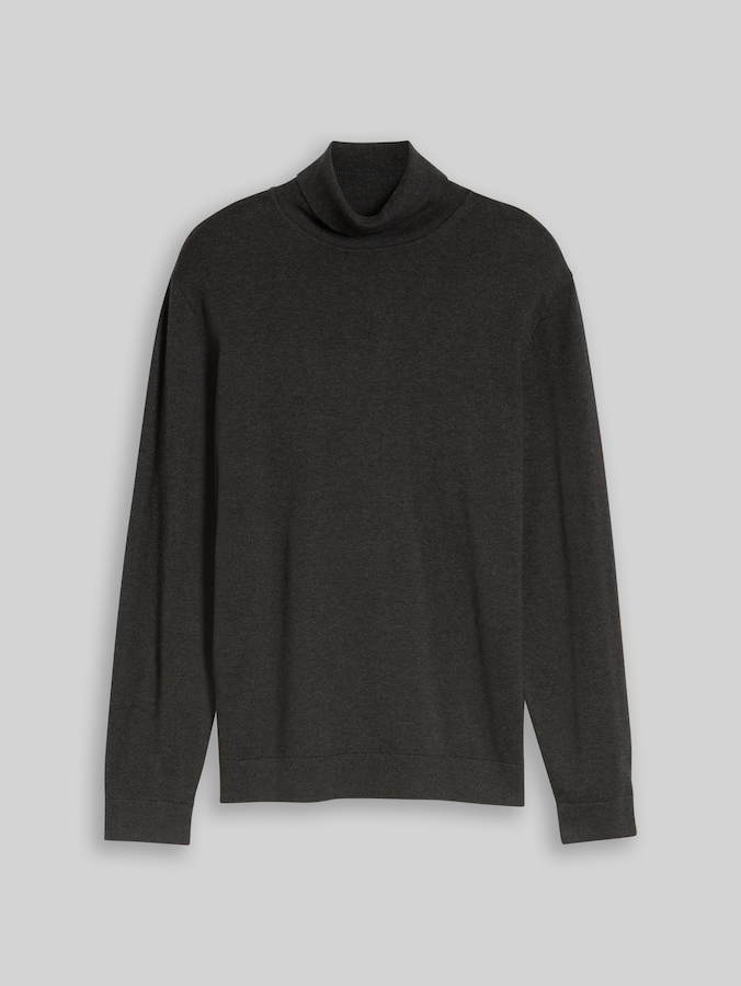 Coltrui van katoen door Men, Black Grey Melange