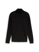 Nicht ausgewählt, Rollkragenpullover aus Baumwolle von Tom Tailor, schwarz