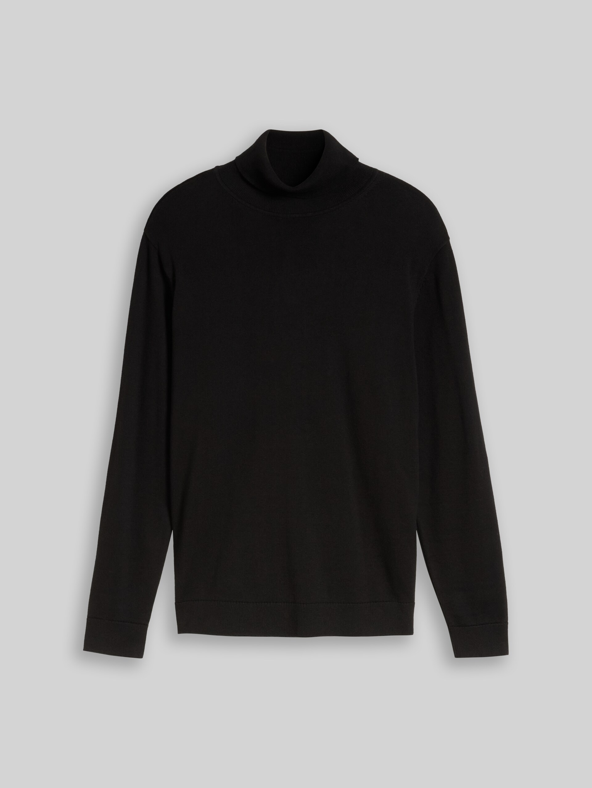 Rollkragenpullover aus Baumwolle - Black