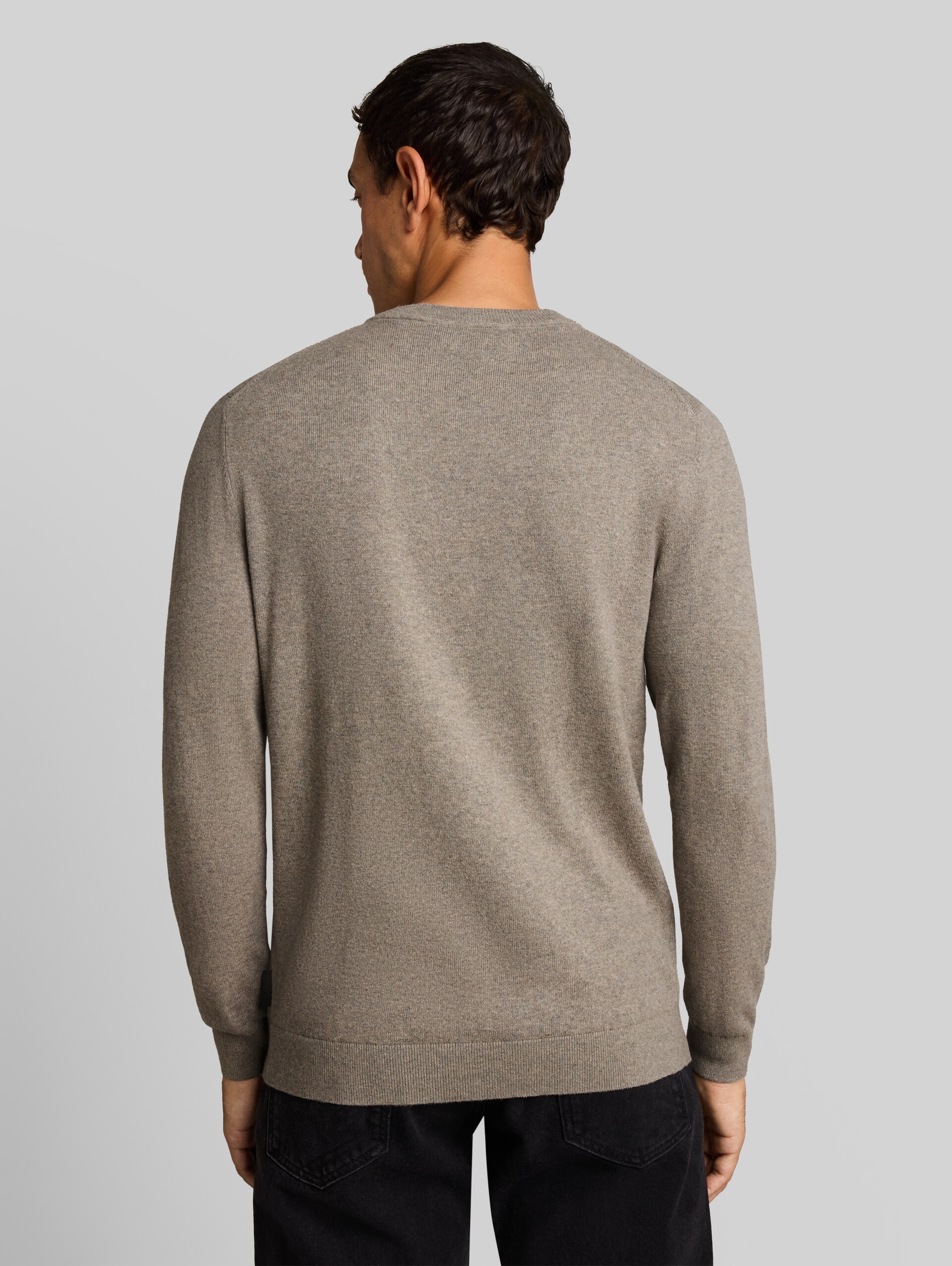 Pull en tricot avec cachemire - Driftwood Taupe Melangé