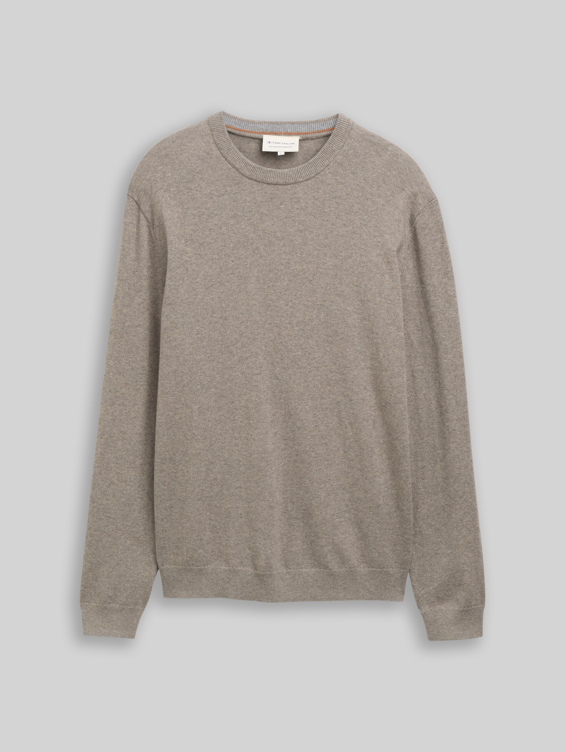 Pull en tricot avec cachemire - Driftwood Taupe Melangé