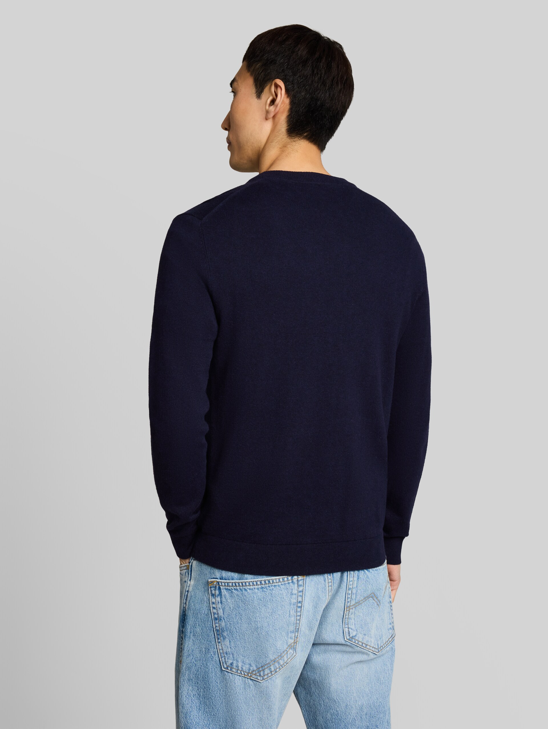 Pull en tricot avec cachemire - Knitted Navy Melange