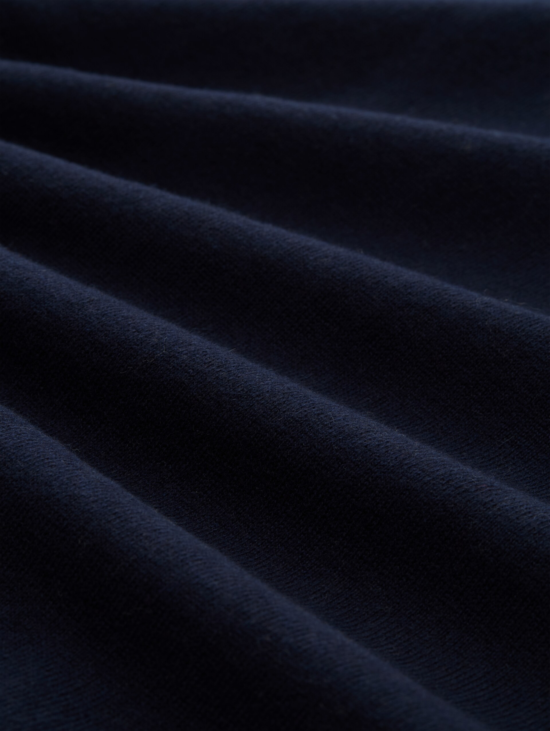 Pull en tricot avec cachemire - Knitted Navy Melange - Vue de la matière
