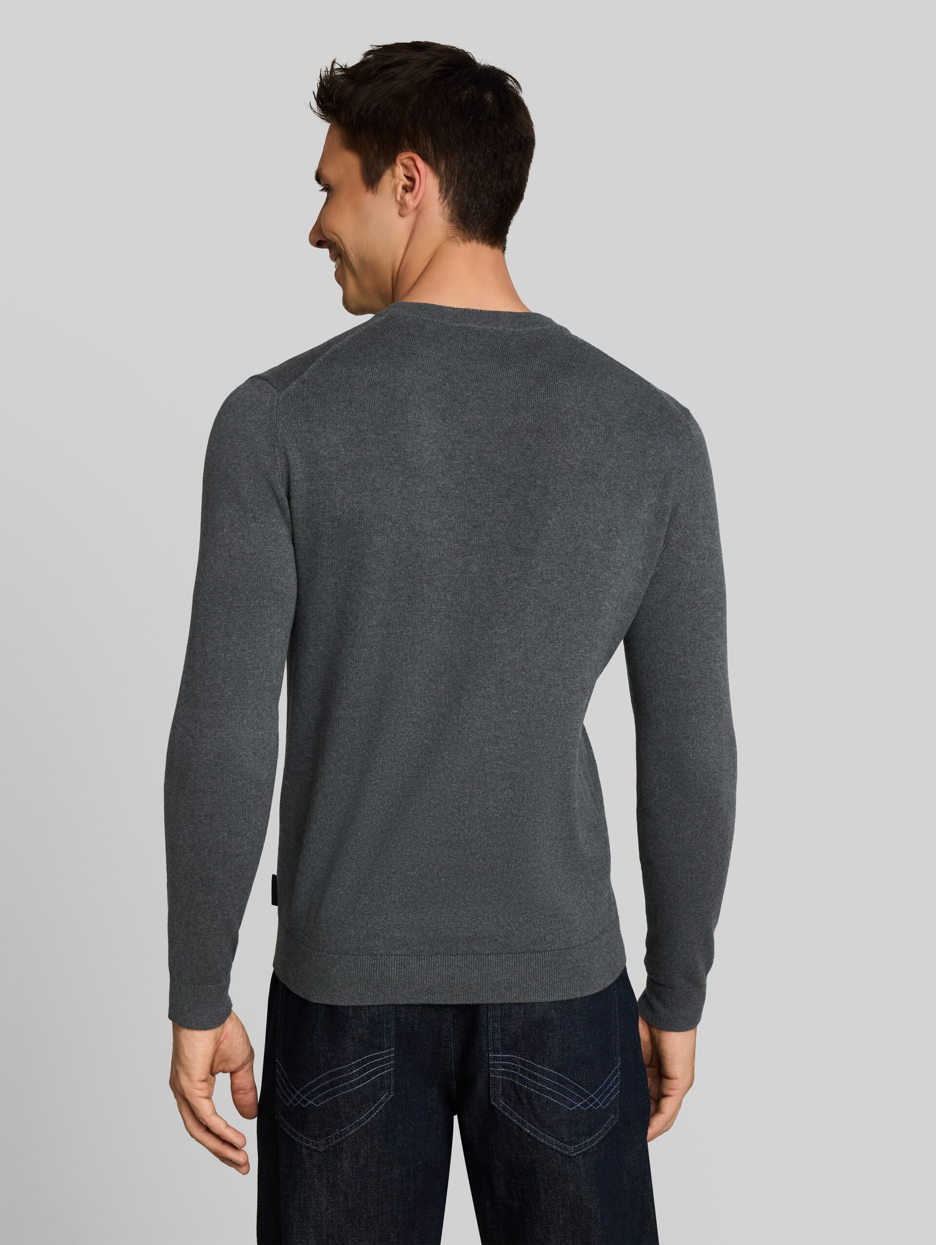 Pull en tricot avec cachemire - darkest olive melange