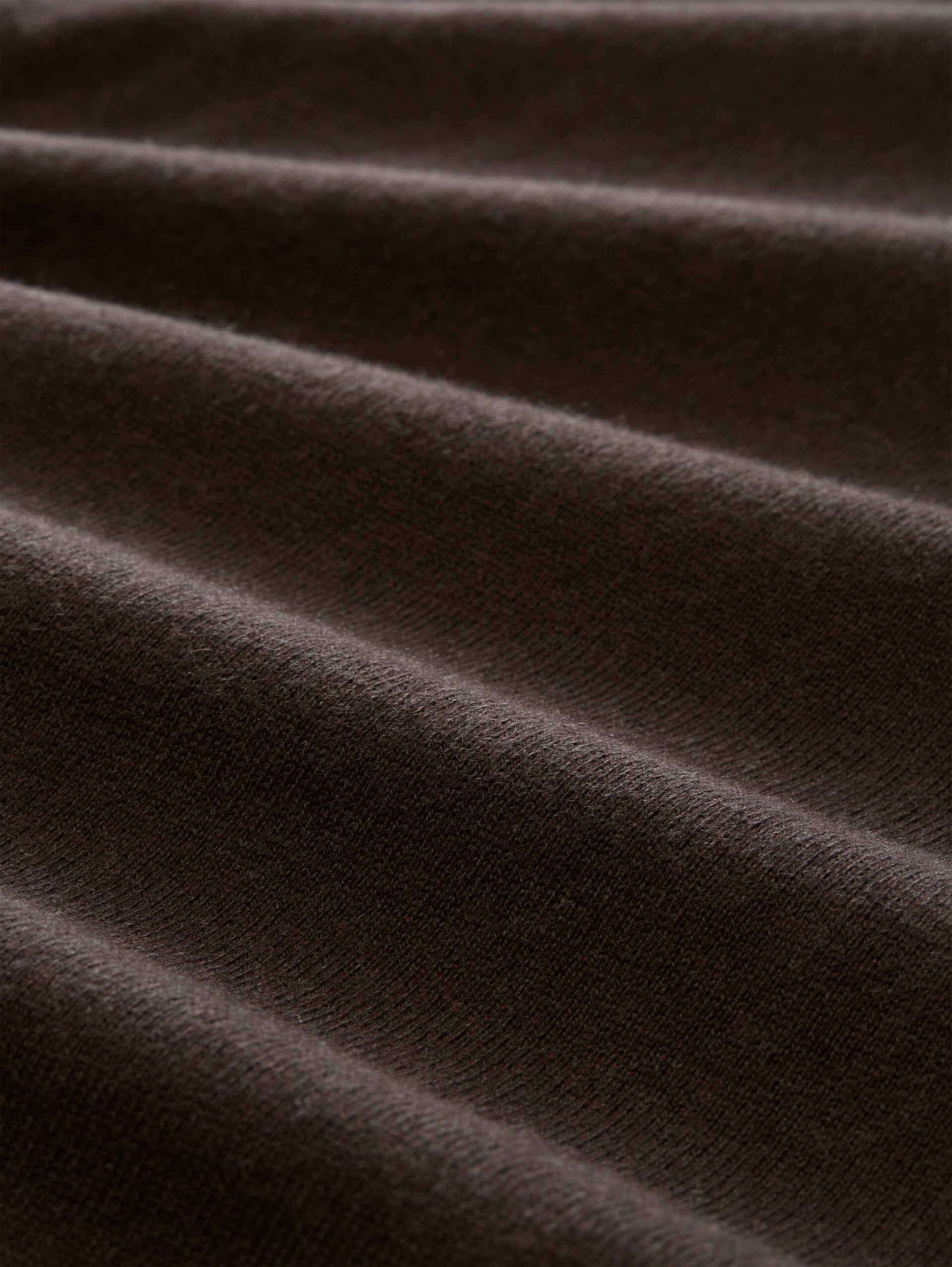 Pull en tricot avec cachemire - dark chocolate brown melange - Vue de la matière