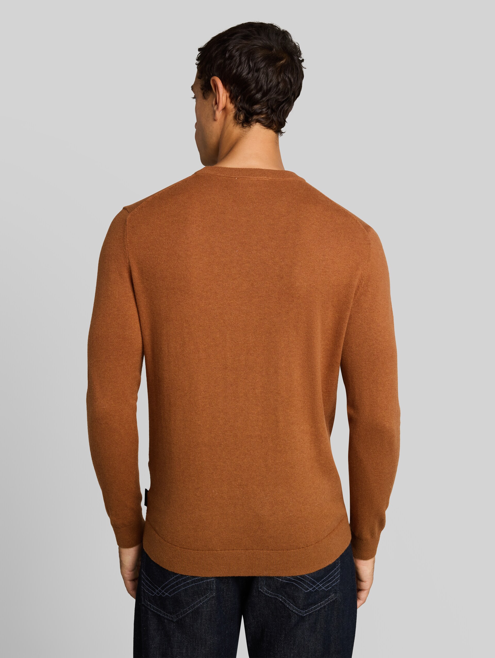 Pull en tricot avec cachemire - camel brown melange