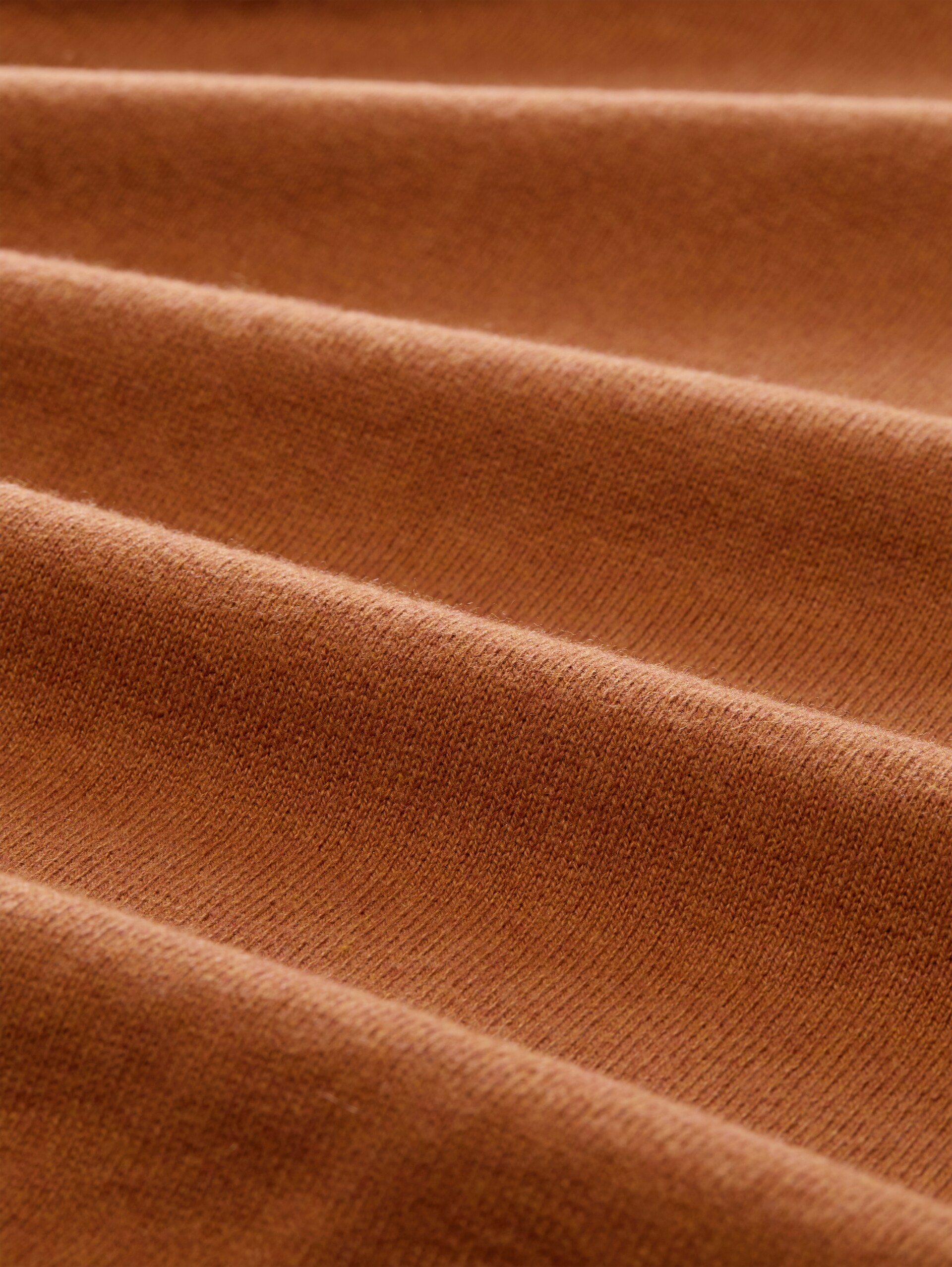 Pull en tricot avec cachemire - camel brown melange - Vue de la matière