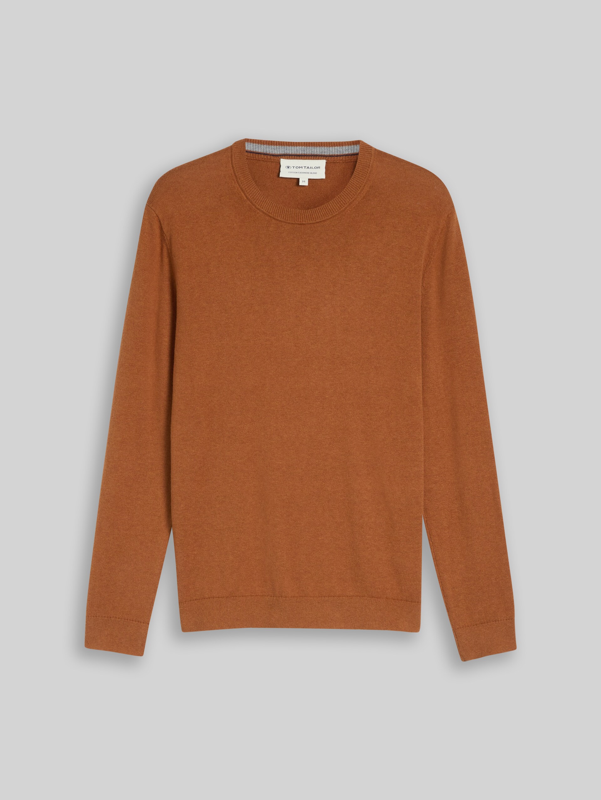 Pull en tricot avec cachemire - camel brown melange