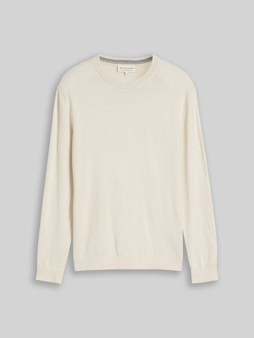 Knitted jumper with cashmere blend by Men, soft cloud melange