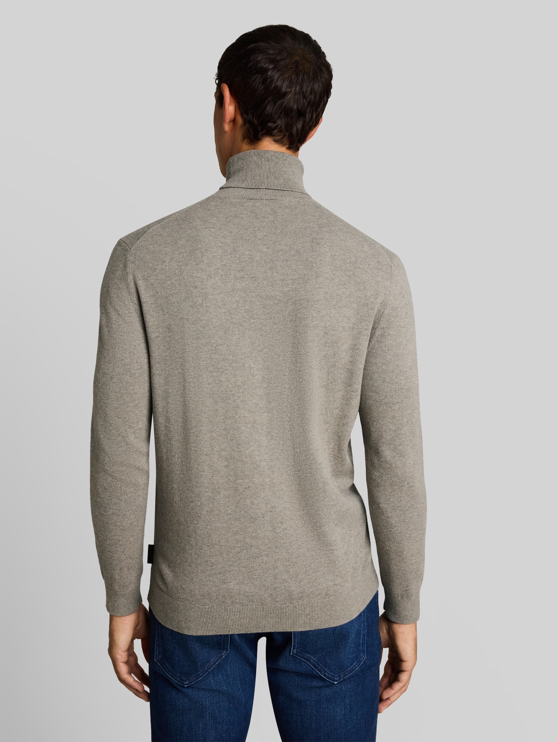 Rollkragenpullover mit Kaschmir-Anteil - Driftwood Taupe Melangé