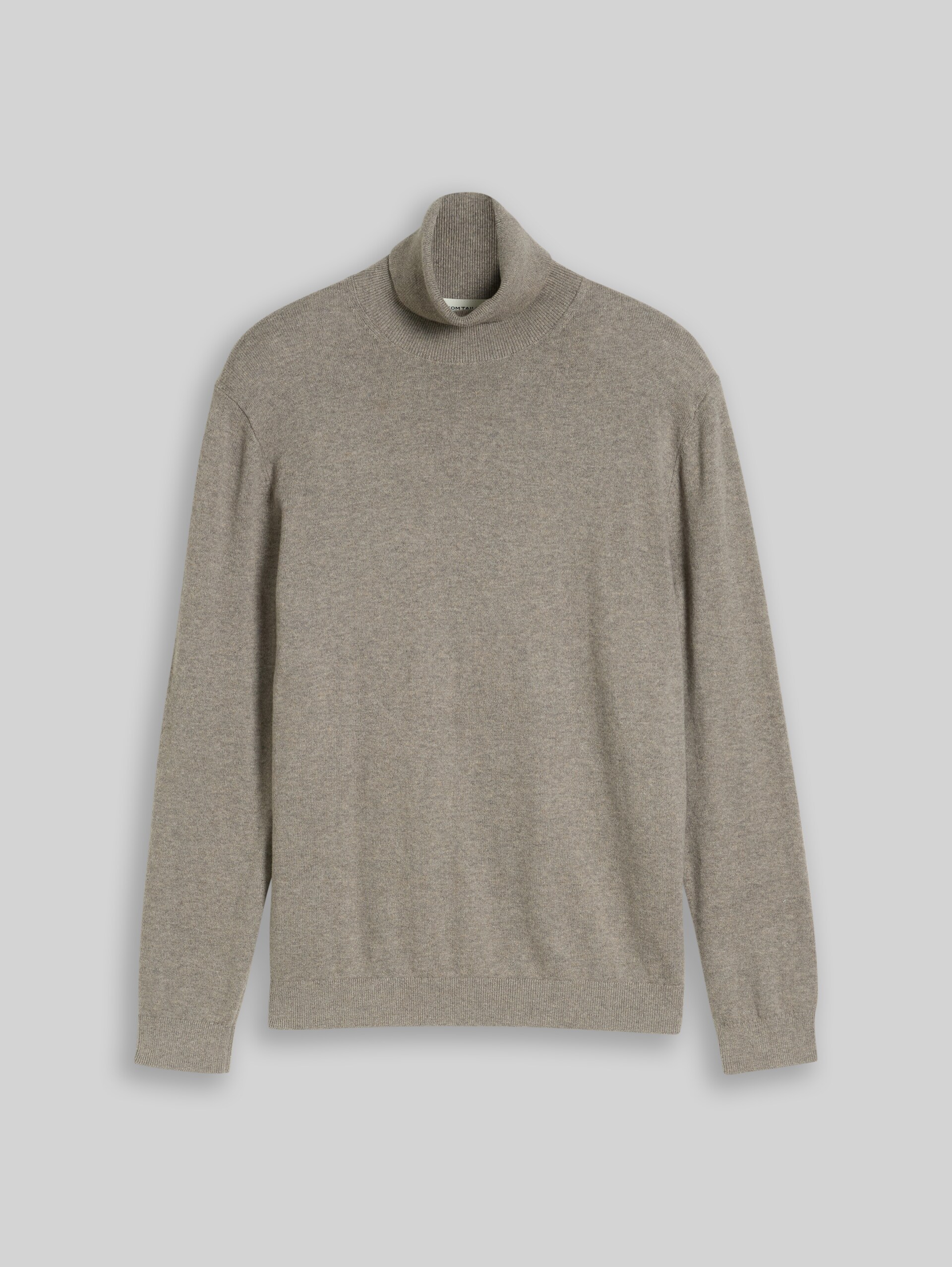 Rollkragenpullover mit Kaschmir-Anteil - Driftwood Taupe Melangé