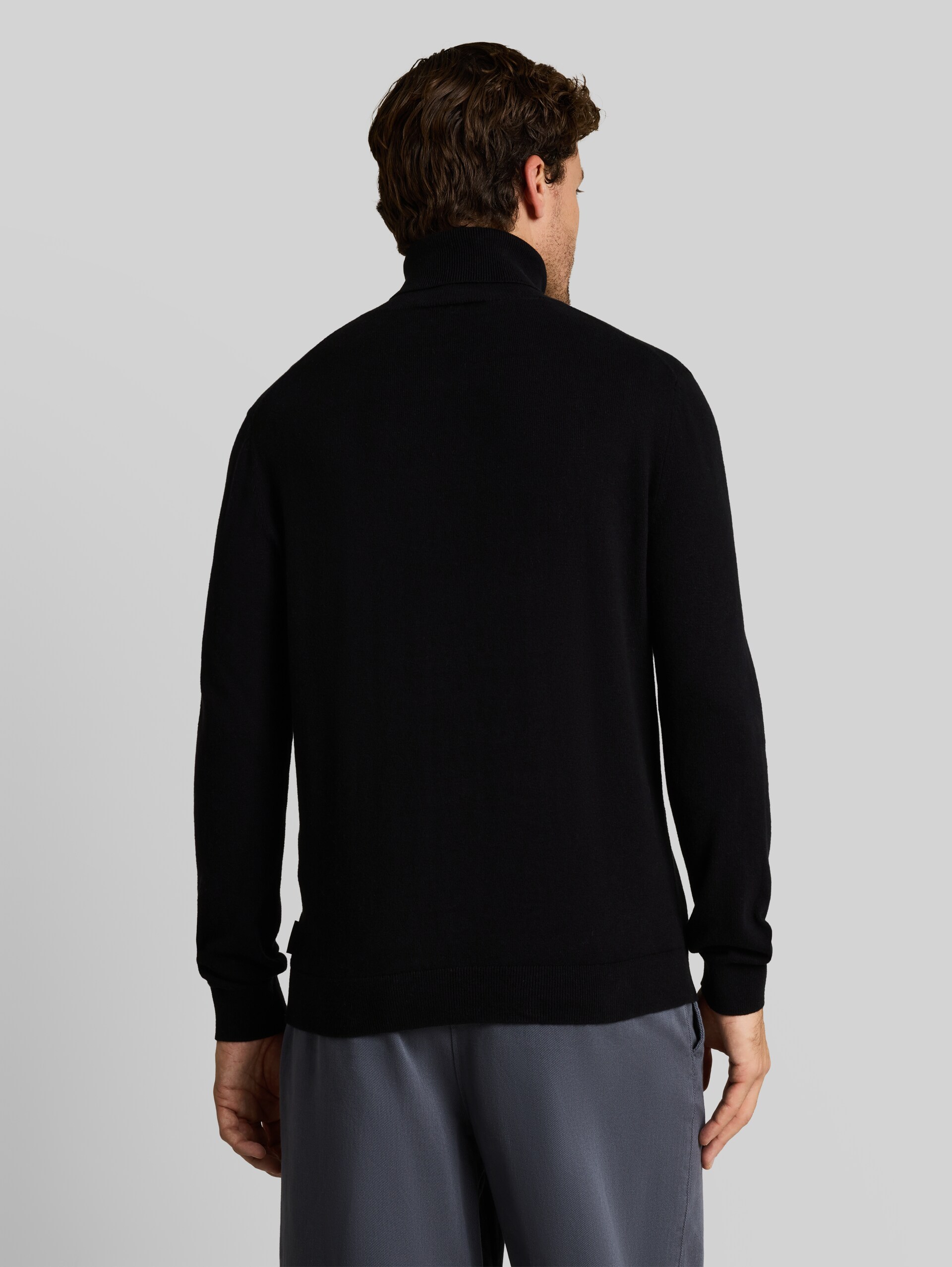 Pull à col roulé avec une touche de cachemire - Black
