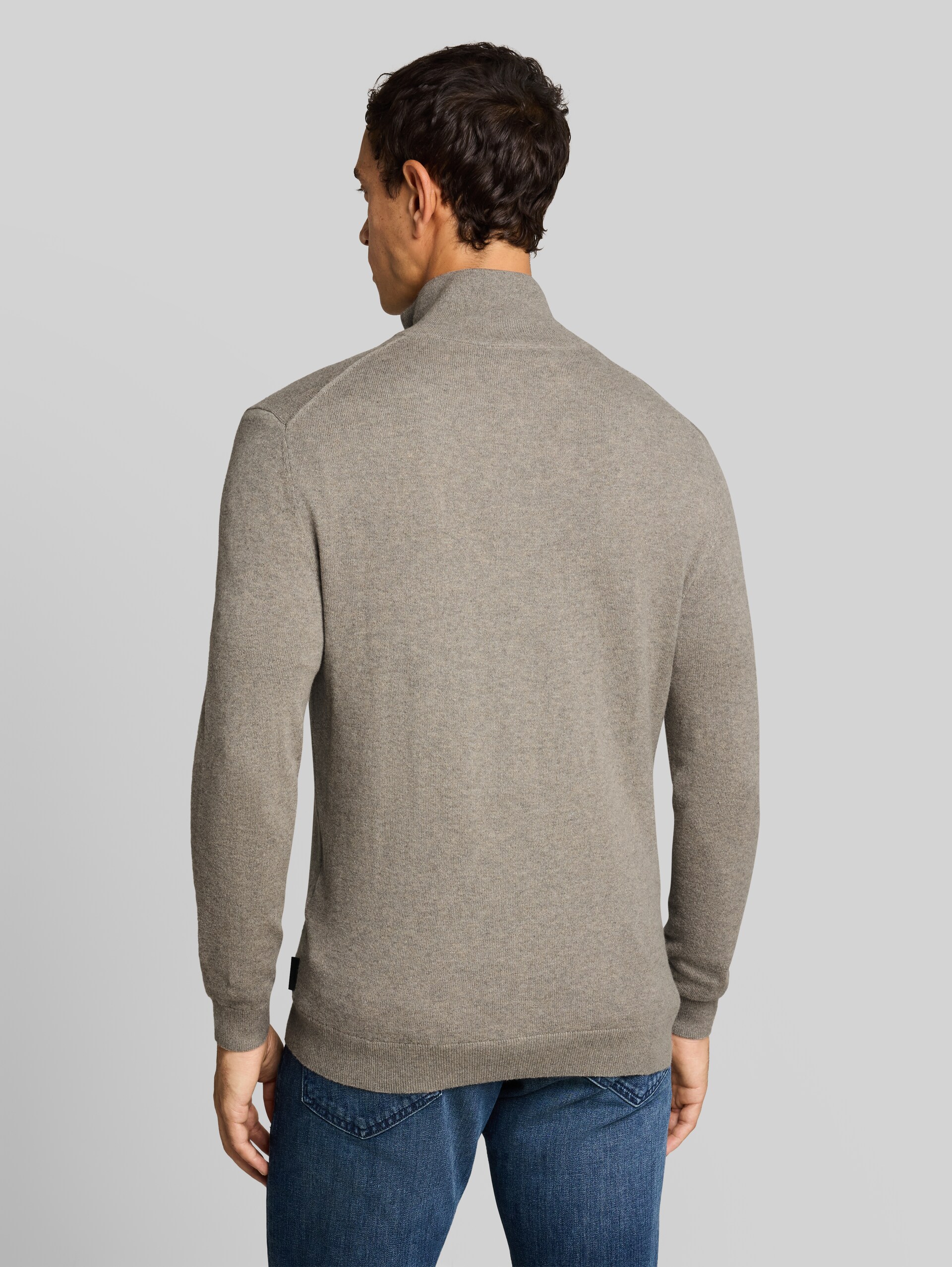 Troyer Strickpullover mit Kaschmir-Anteil - Driftwood Taupe Melangé