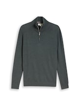 Nicht ausgewählt, Troyer Strickpullover mit Kaschmir-Anteil von Tom Tailor, grün