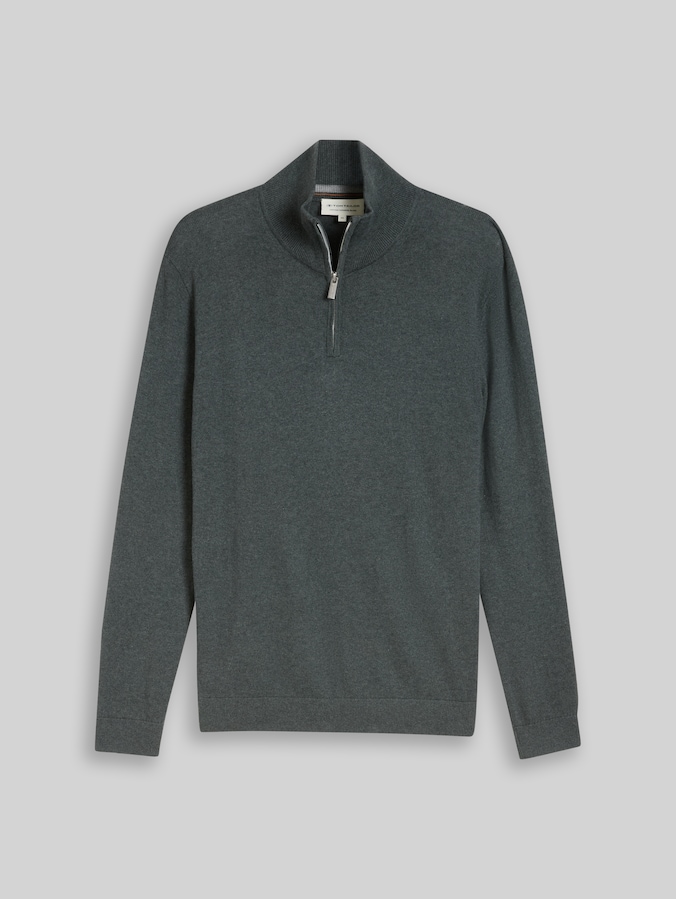 Troyer Strickpullover mit Kaschmir-Anteil von Men, darkest olive melange