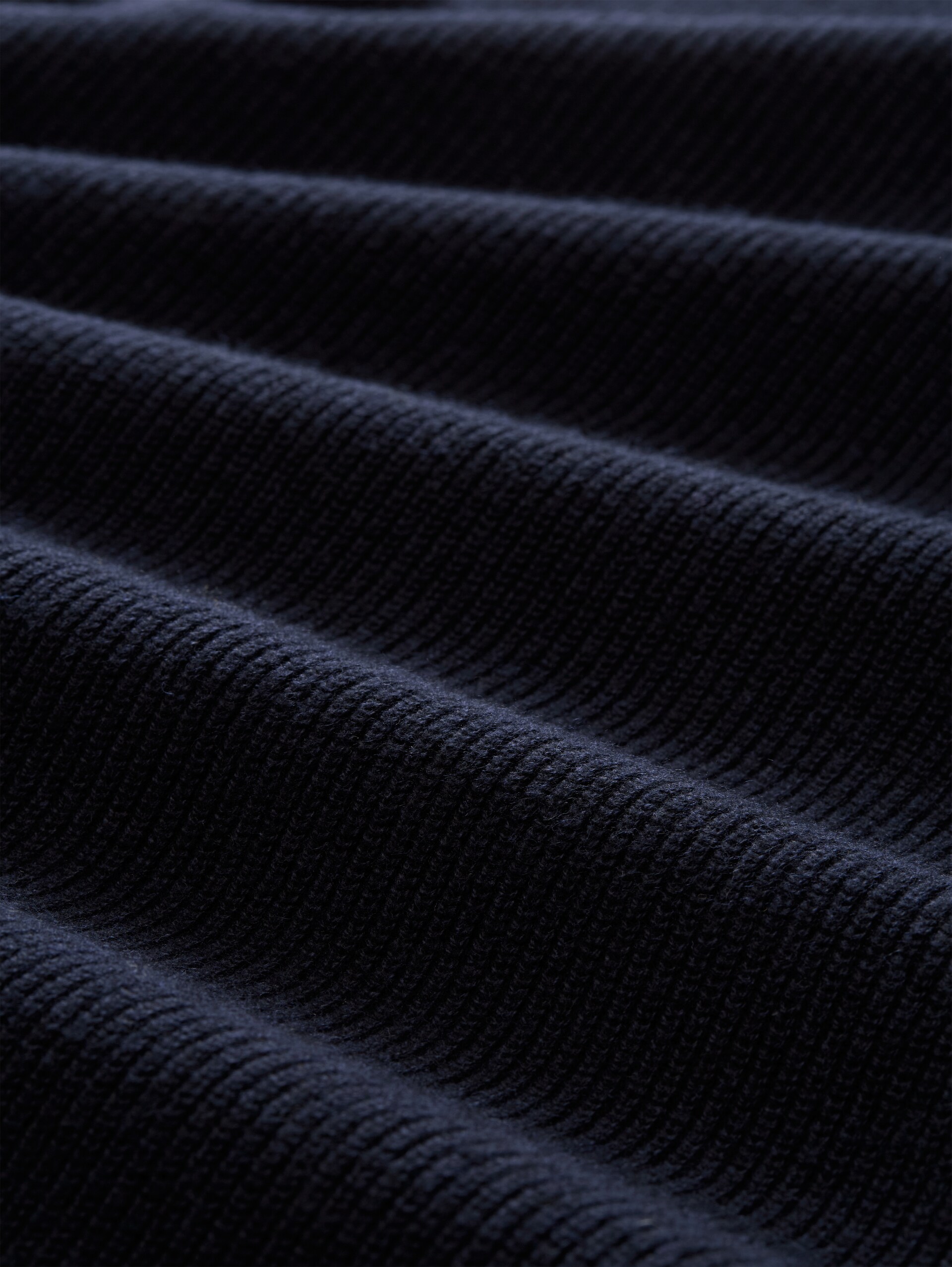 Pull en tricot avec cachemire - Knitted Navy Melange - Vue de la matière