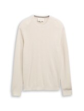 Sélectionné, Pull en tricot avec cachemire par Tom Tailor, blanc