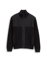 Sélectionné, Cardigan en mélange de matières par Tom Tailor, noires