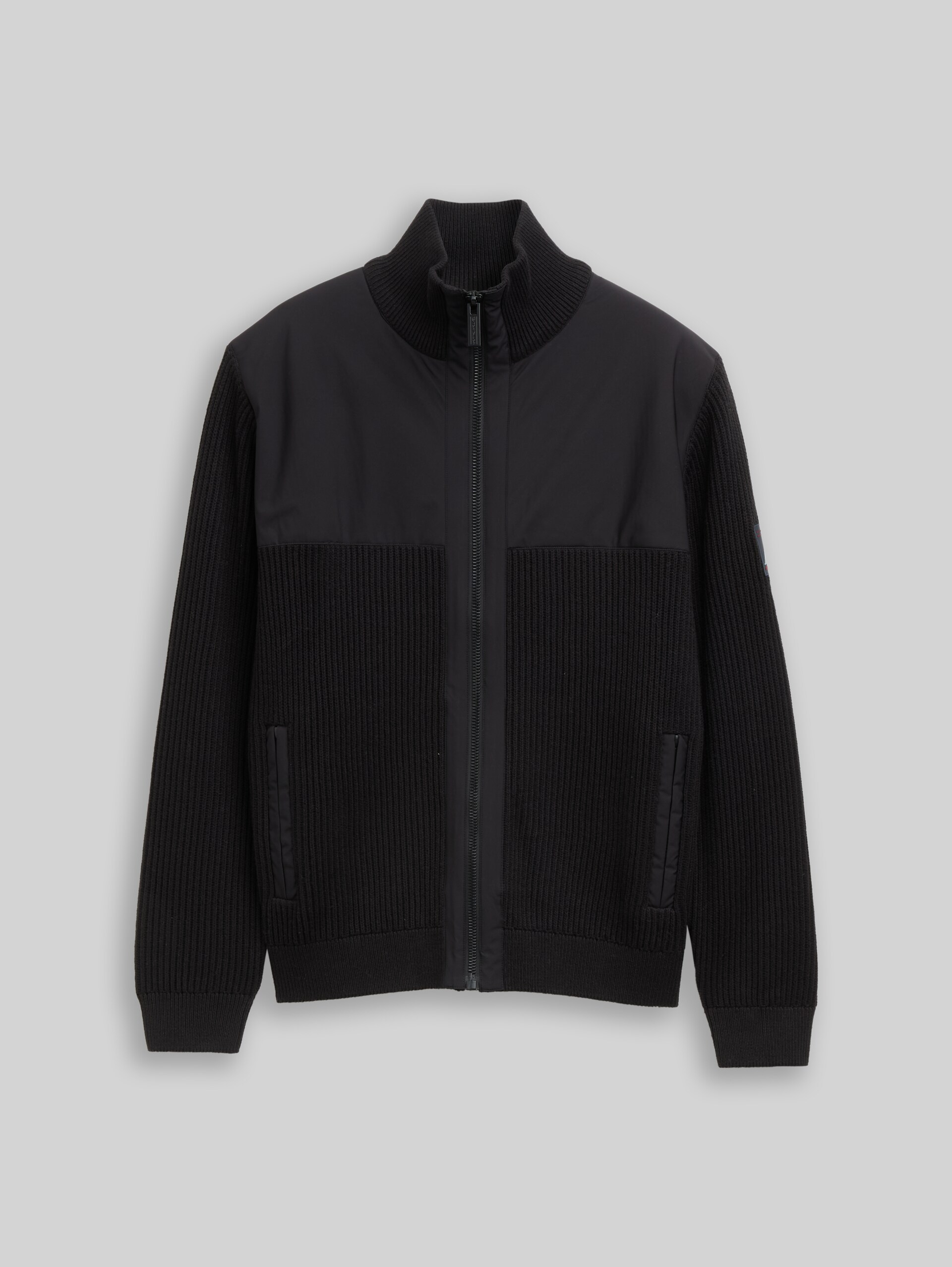 Cardigan en mélange de matières - Black