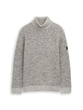 Ausgewählt, Rollkragenpullover in Melange-Optik von Tom Tailor, grau