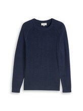 Sélectionné, Pull en maille avec une part d'alpaga par Tom Tailor, bleu
