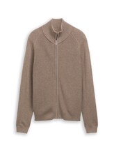 Ausgewählt, Strickjacke mit Alpaka-Anteil von Tom Tailor, braun