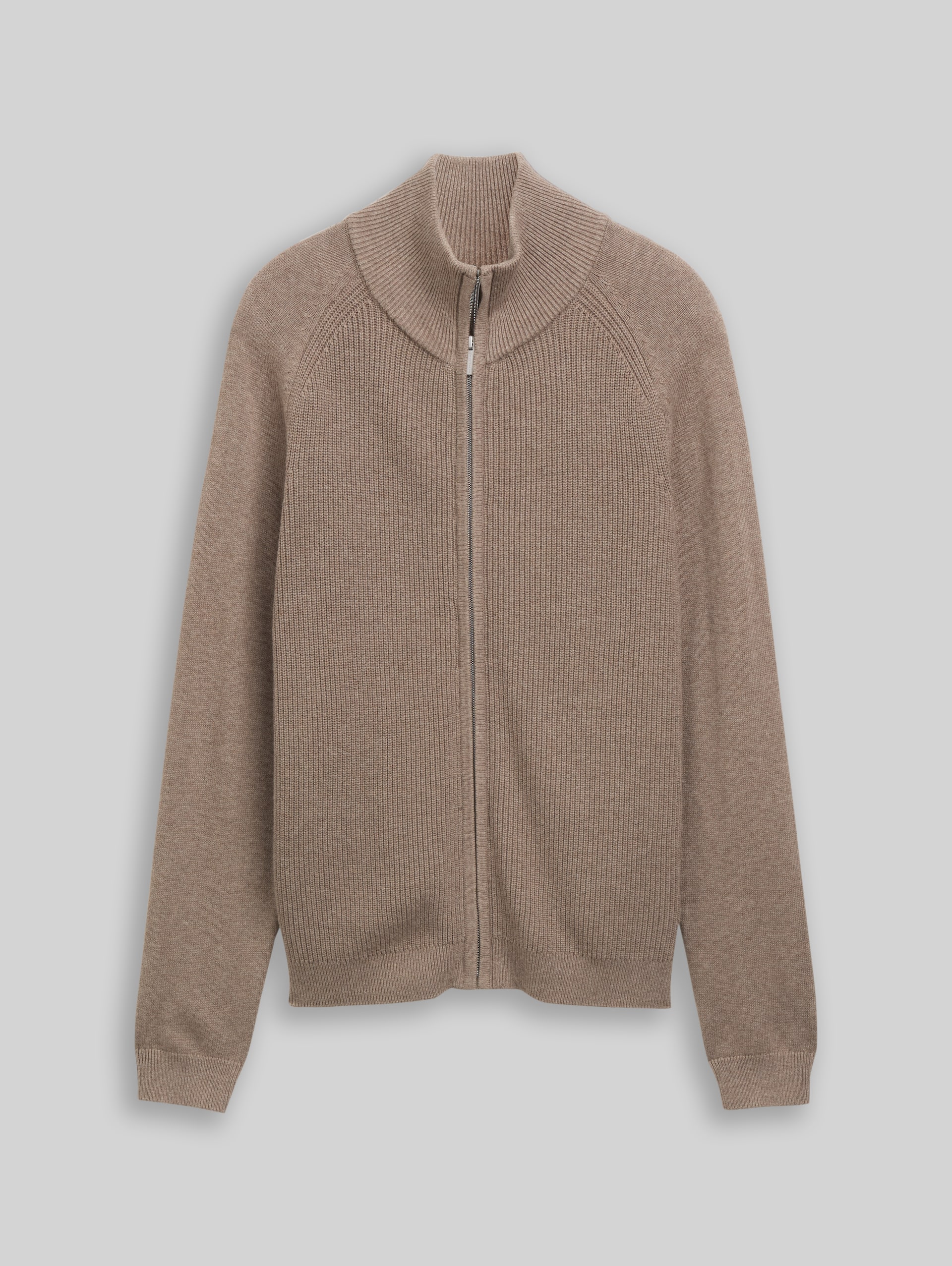 Strickjacke mit Alpaka-Anteil - Driftwood Taupe Melangé