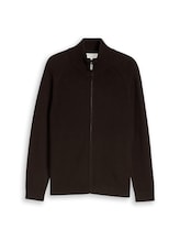 Ausgewählt, Strickjacke mit Alpaka-Anteil von Tom Tailor, braun