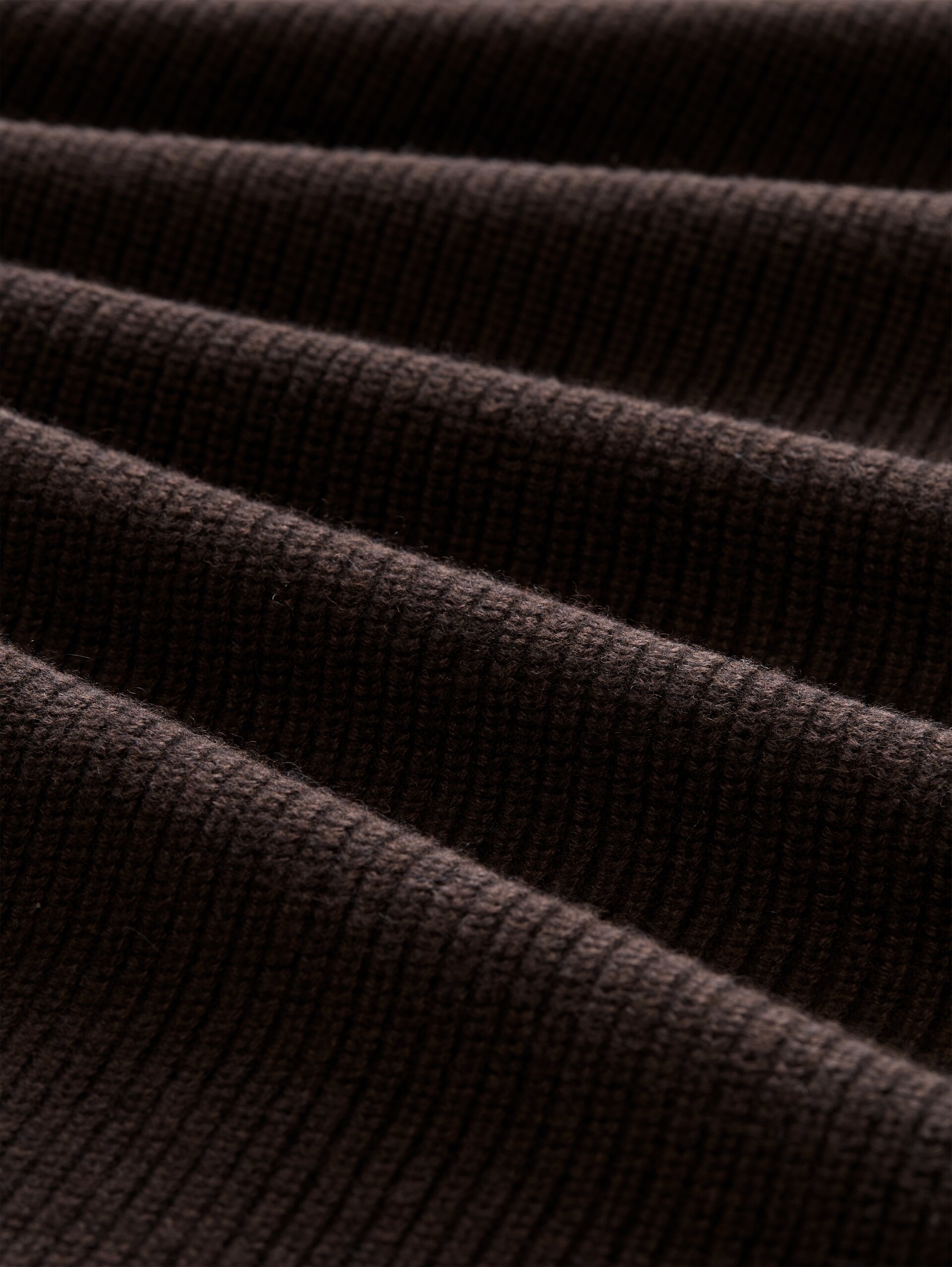 Strickjacke mit Alpaka-Anteil - dark chocolate brown melange - Material-Ansicht