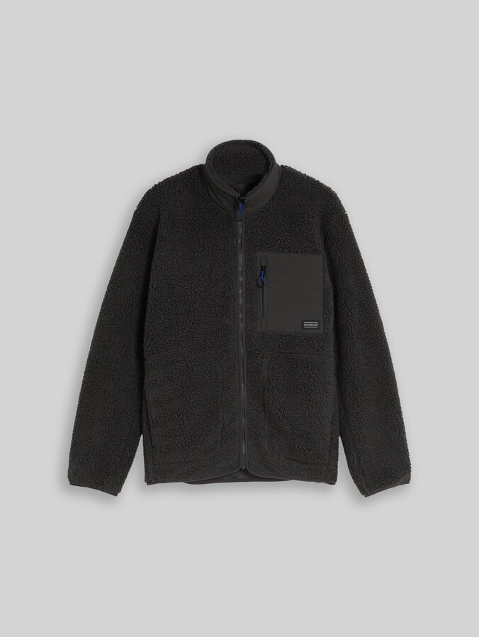 Veste « Teddy » coupe décontractée par Denim Male, Coal Mine Grey