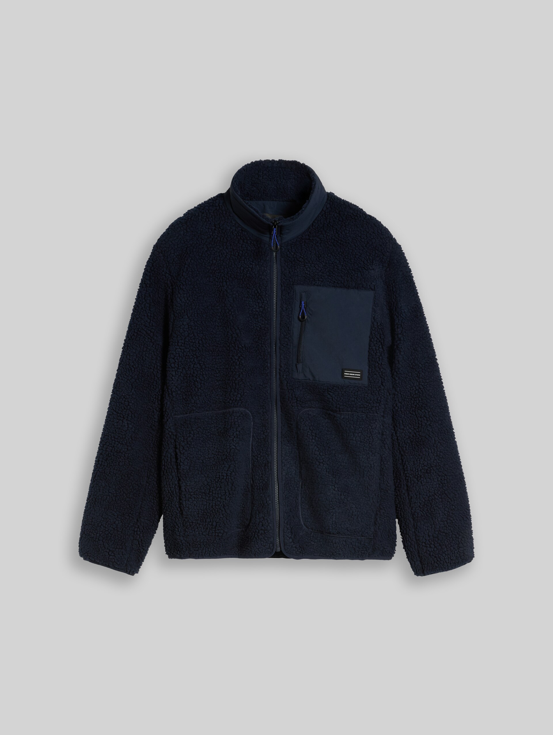 Relaxed Fit Teddy Jacke - sky captain blue - Vorder-Produkt-Ansicht