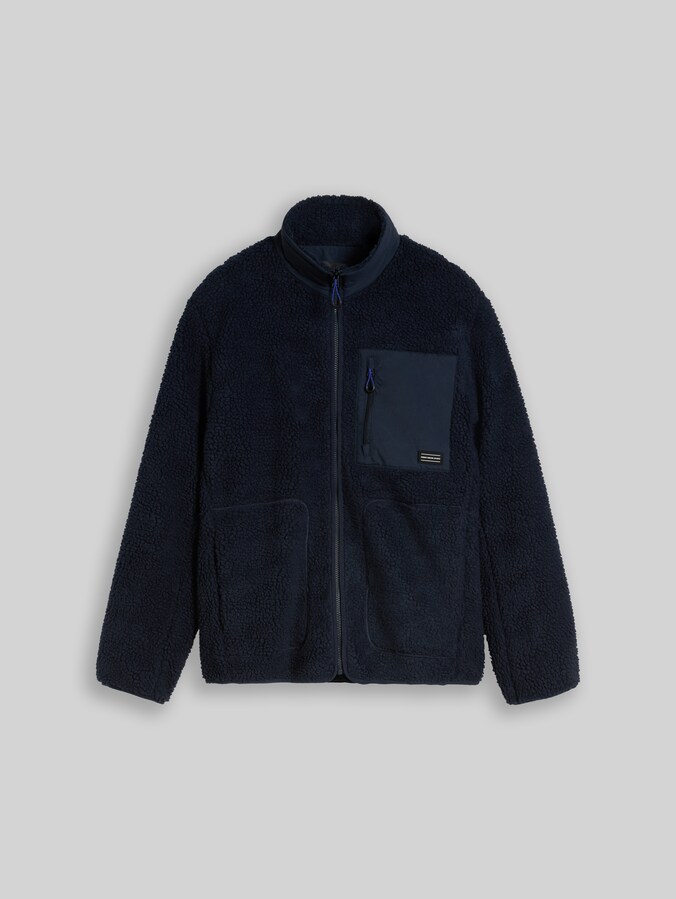 Veste « Teddy » coupe décontractée par Denim Male, sky captain blue